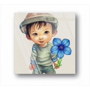 Декорация за стена | Детски GP | Момче с цвете GP_7400202