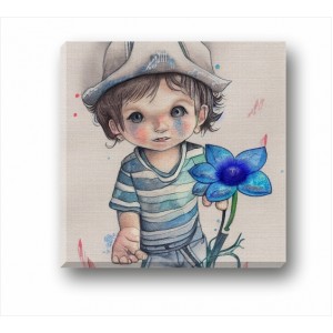 Декорация за стена | Детски | Момче с цвете CP_7400203